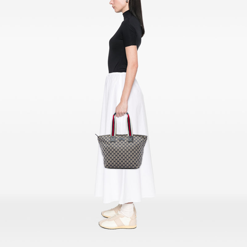 GG Canvas Web Tote - Image 5