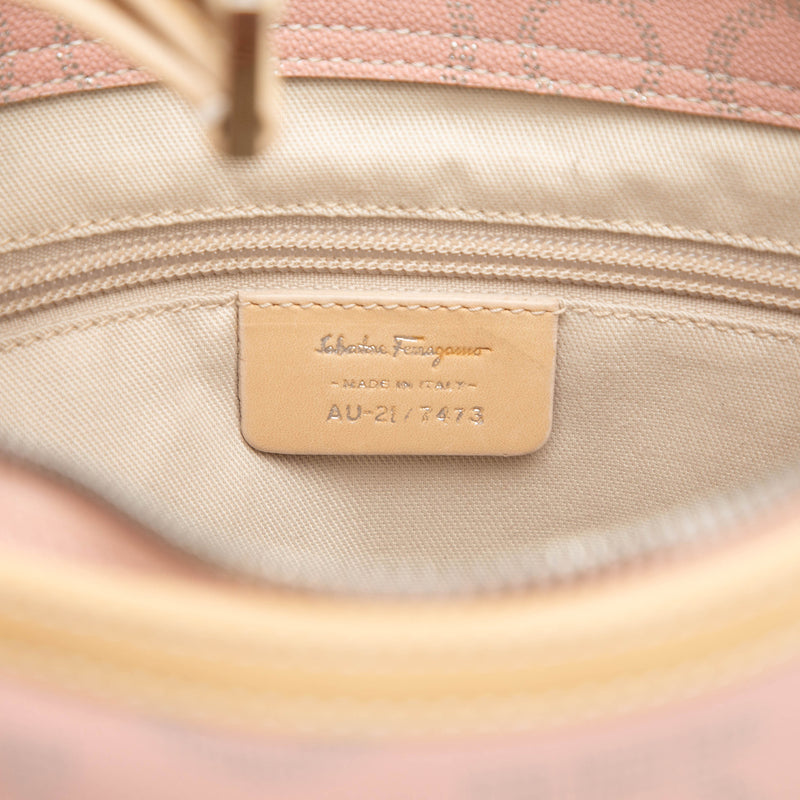 Gancini Coated Canvas Hobo - Image 5
