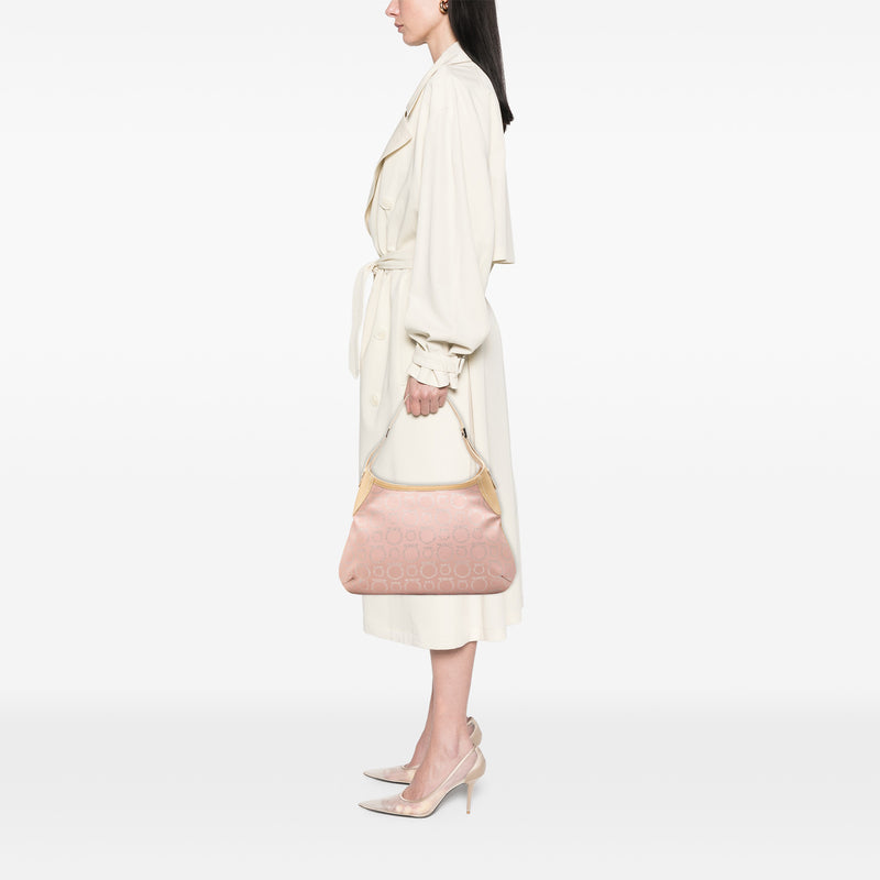 Gancini Coated Canvas Hobo - Image 8