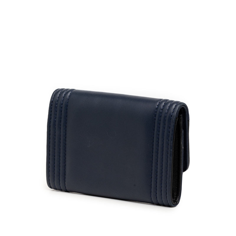 Bicolor Lambskin Boy Flap Card Holder - Image 2