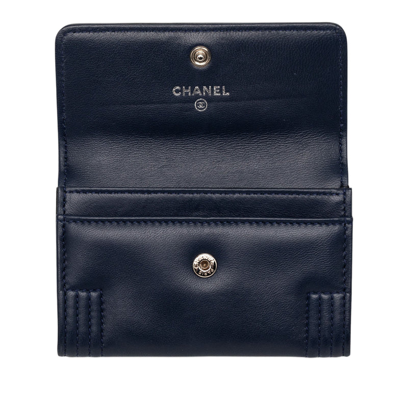 Bicolor Lambskin Boy Flap Card Holder - Image 4