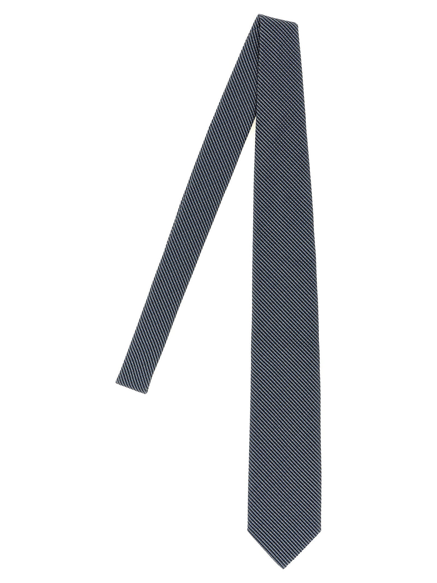 Brioni Jacquard Silk Necktie — Navy Pure Neckties