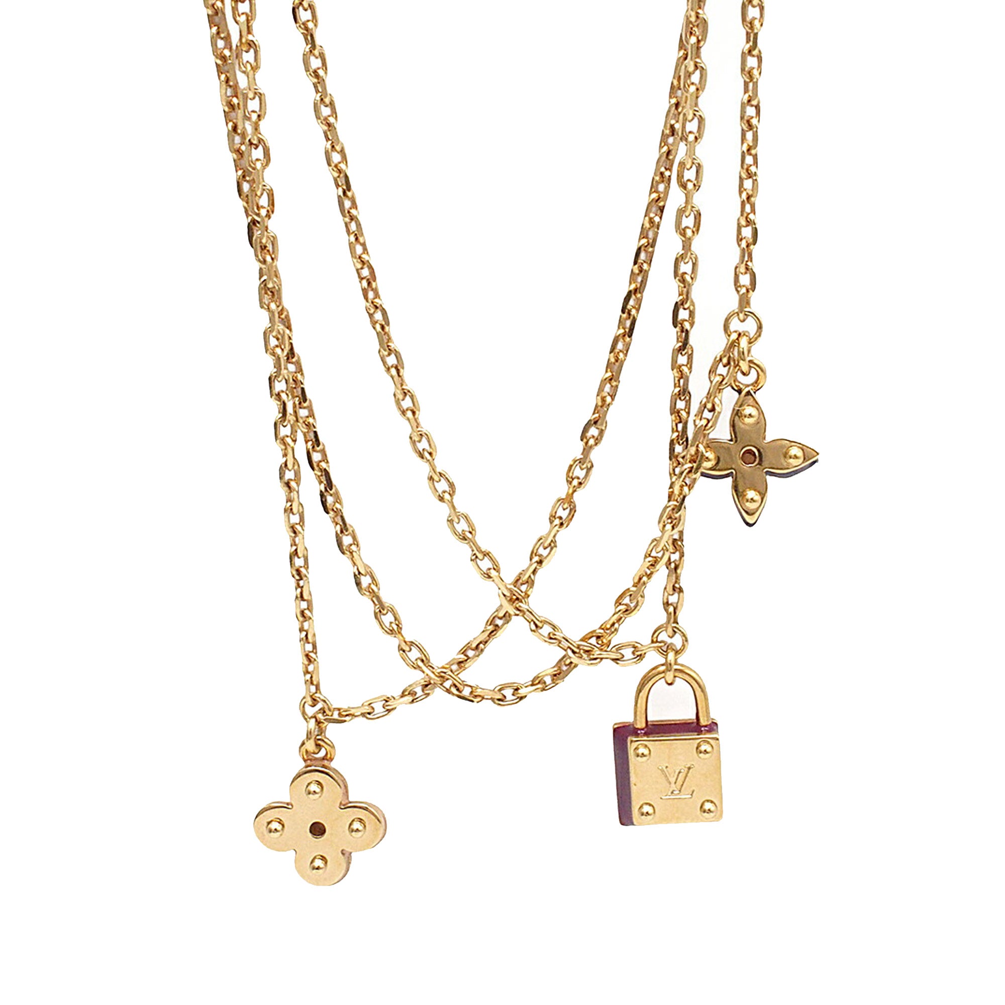 Gold Plated Sweet Charms Tiered Necklace - Image 2