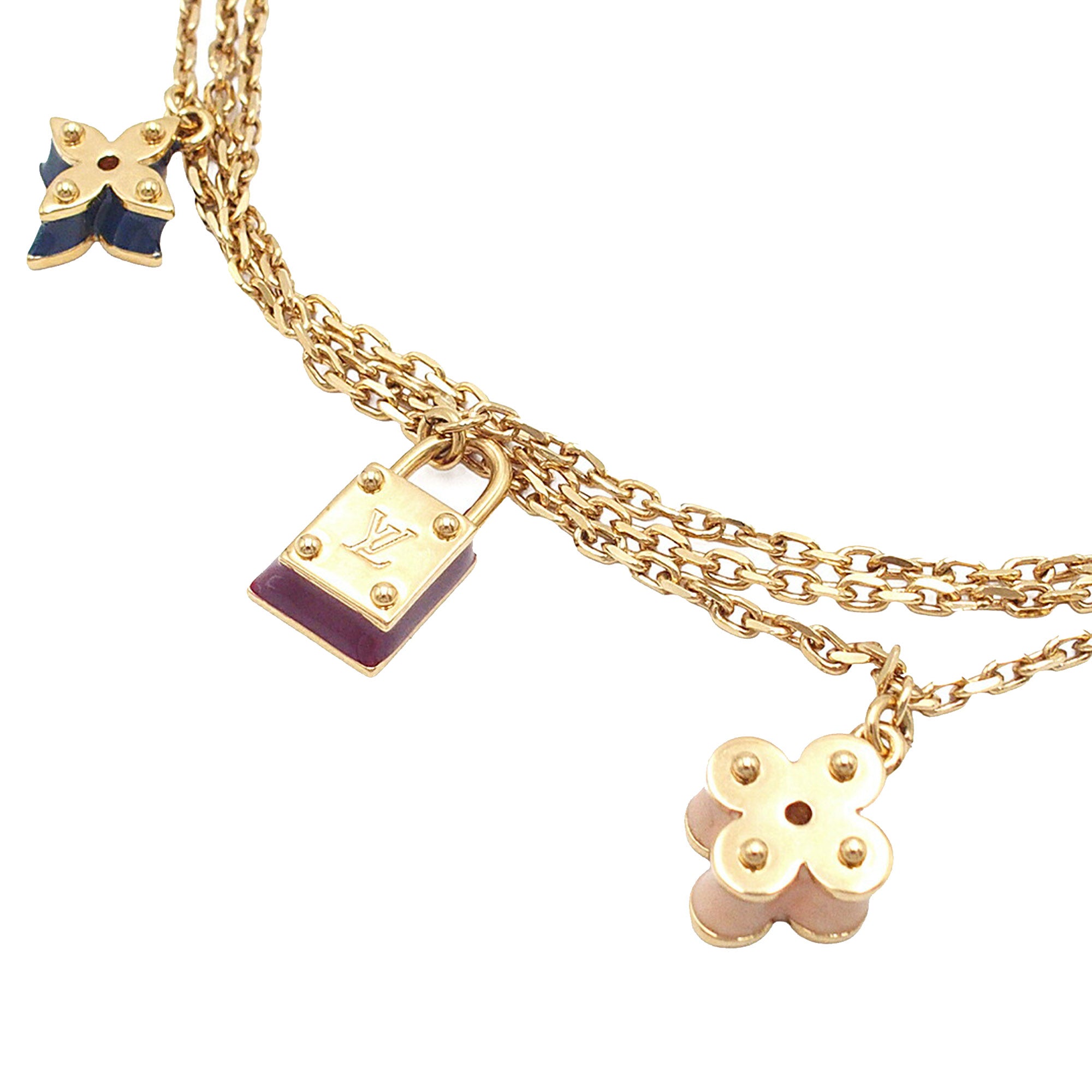 Gold Plated Sweet Charms Tiered Necklace - Image 3