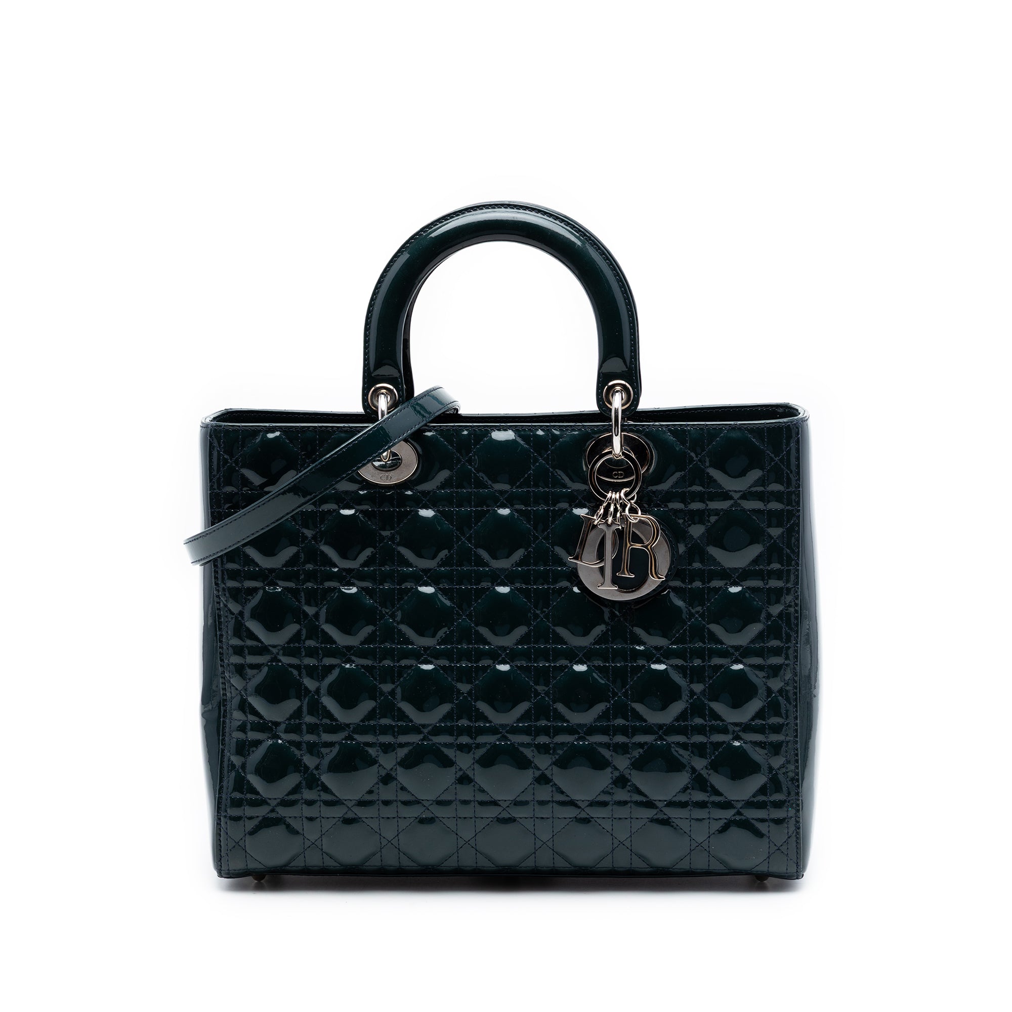 Large Patent Cannage Lady Dior - Image 1