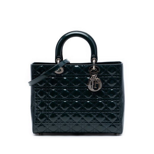 Large Patent Cannage Lady Dior - Image 1