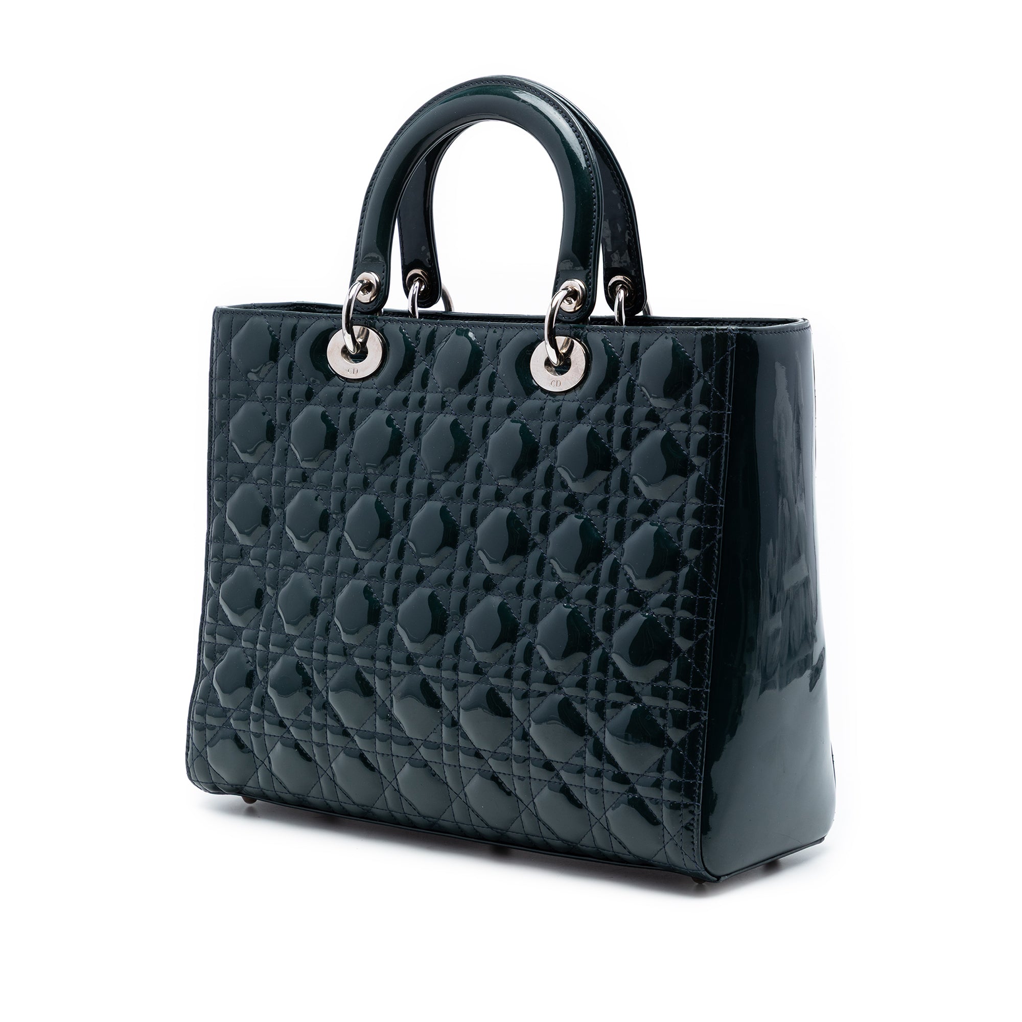Large Patent Cannage Lady Dior - Image 2