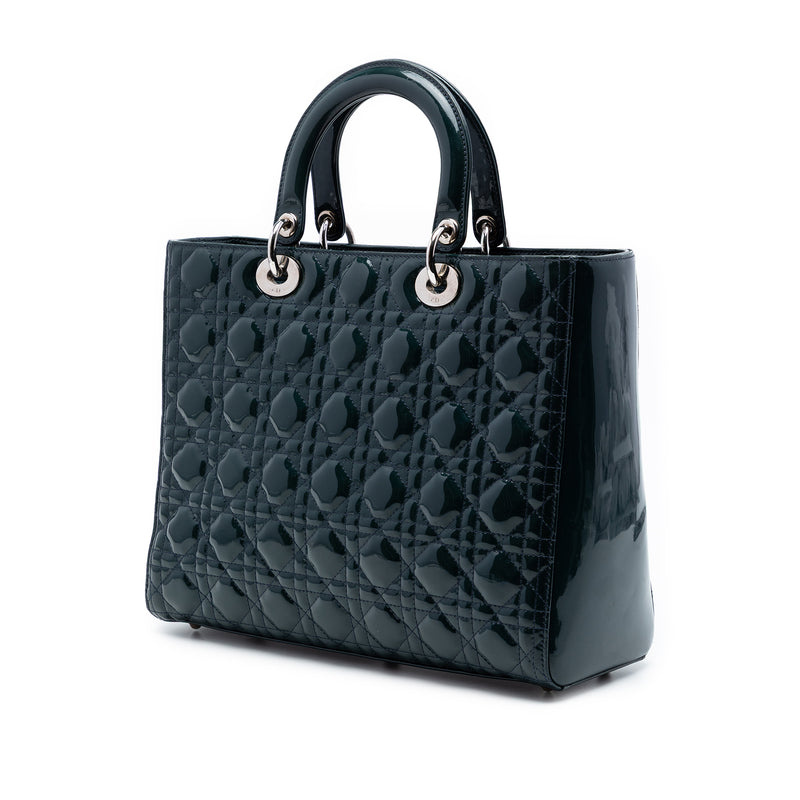 Large Patent Cannage Lady Dior - Image 2