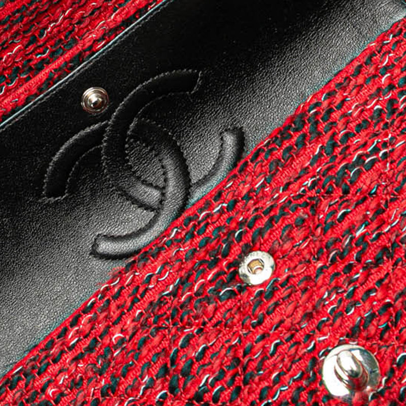 Medium Tweed Braided Charms Double Flap - Image 10