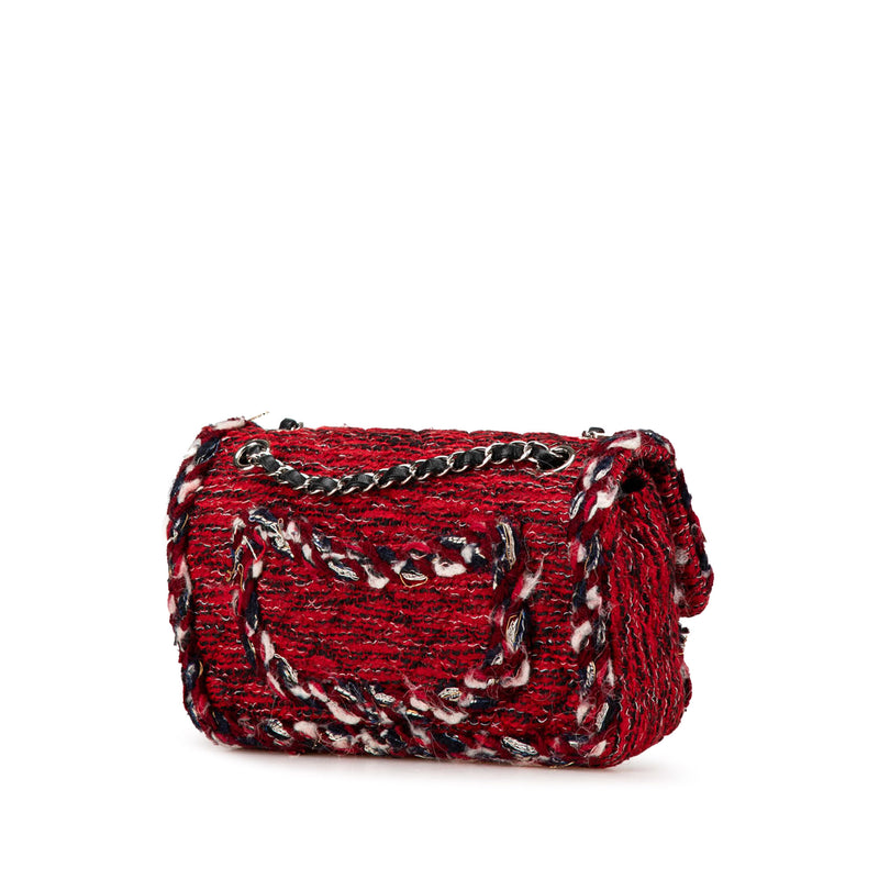 Medium Tweed Braided Charms Double Flap - Image 2