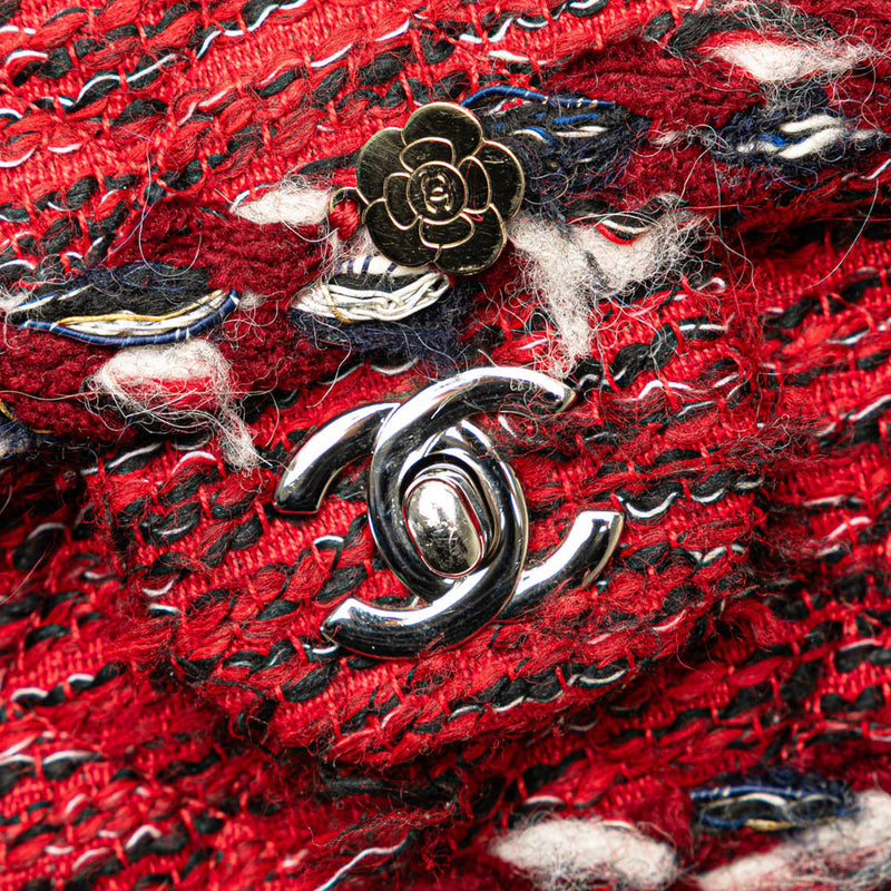 Medium Tweed Braided Charms Double Flap - Image 7