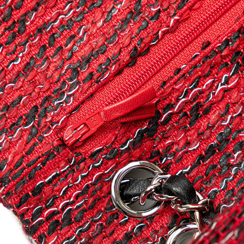 Medium Tweed Braided Charms Double Flap - Image 8