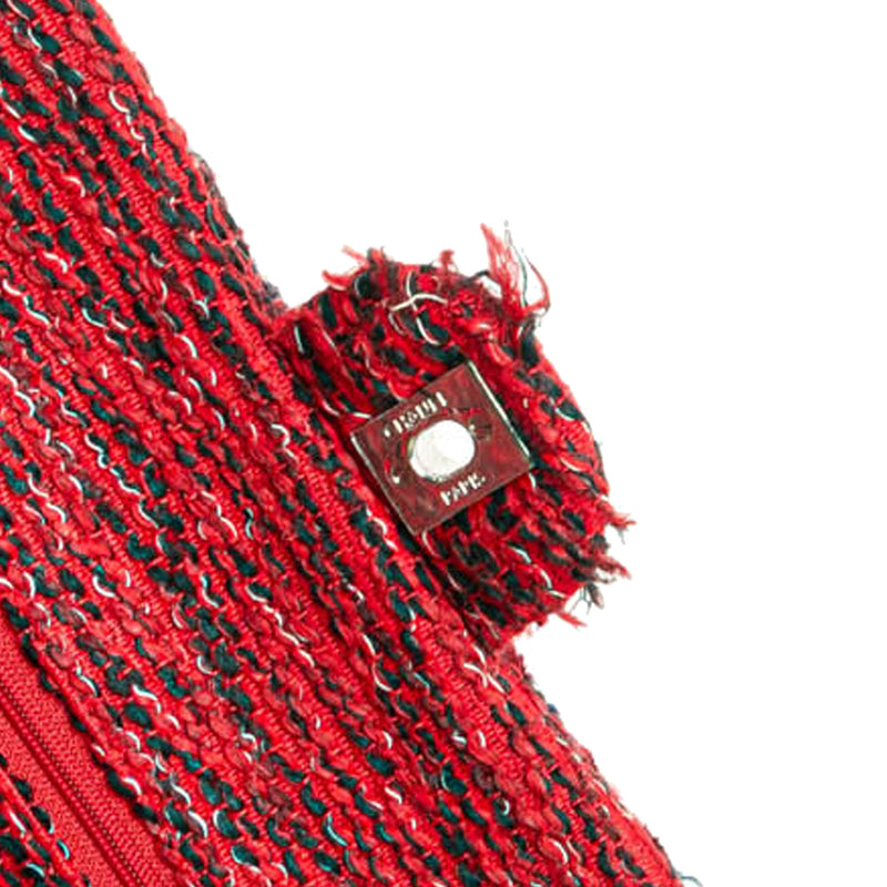 Medium Tweed Braided Charms Double Flap - Image 9