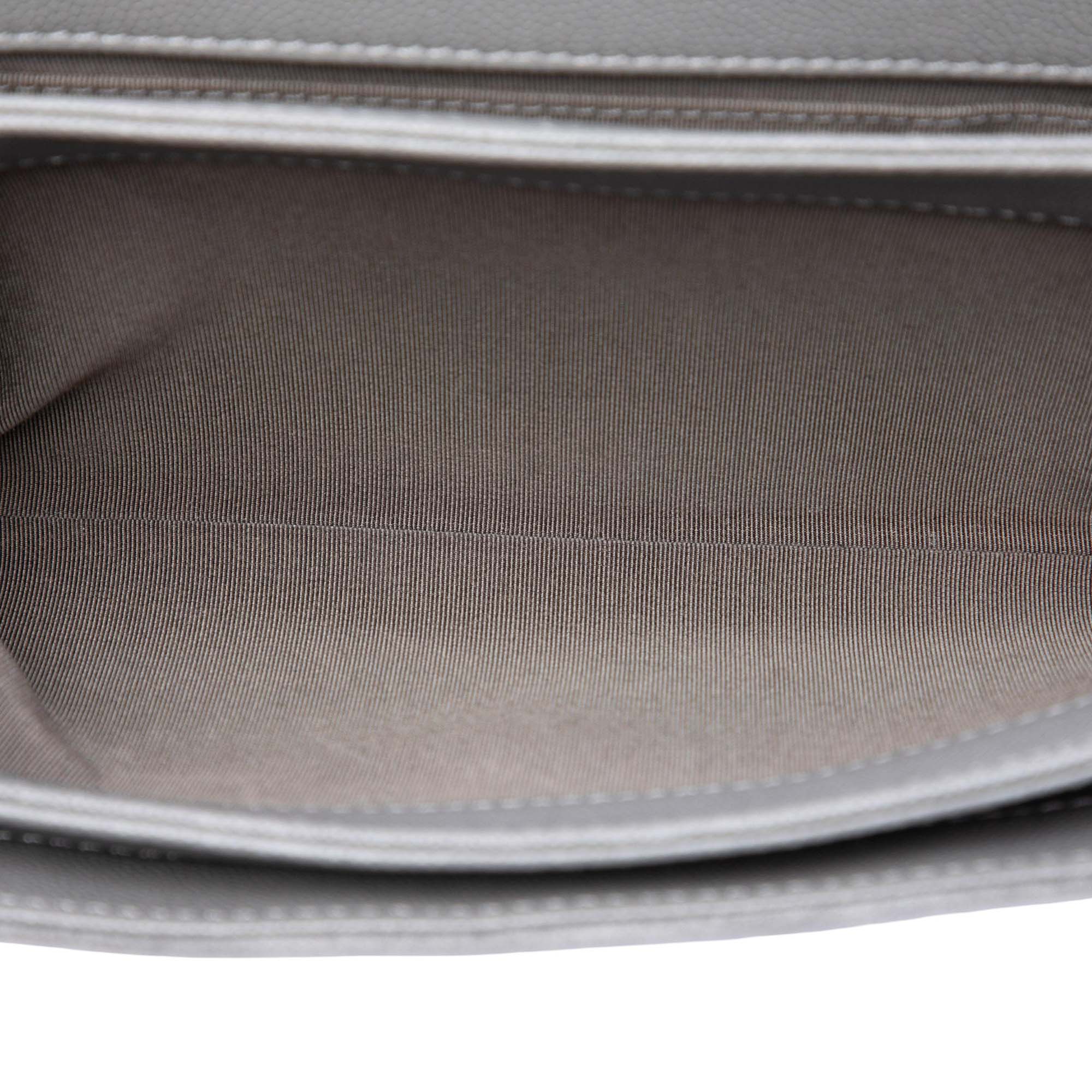 Small CC Stitched Caviar and Suede Lady Coco Flap - Image 4