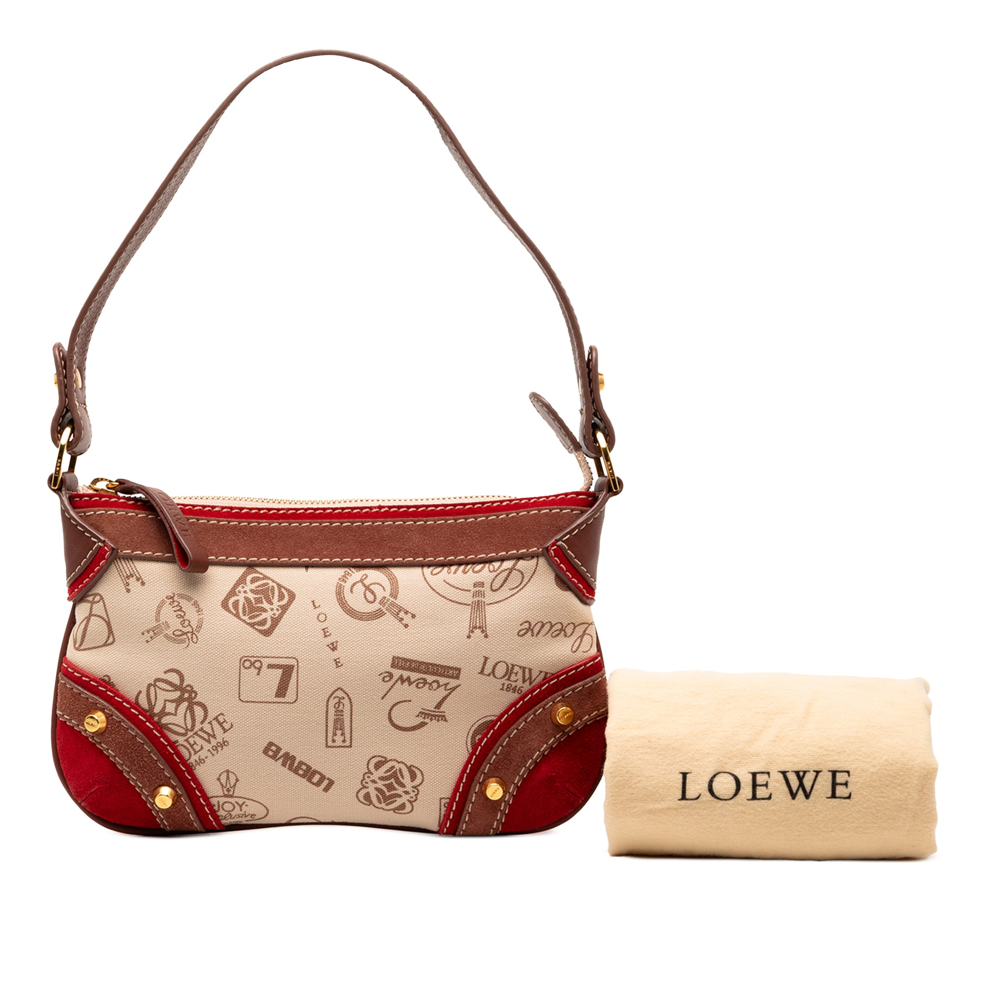 160th Anniversary Suede Trimmed Canvas Shoulder Bag - Image 8
