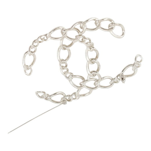 CC Brass Openwork Chain Brooch - Image 1