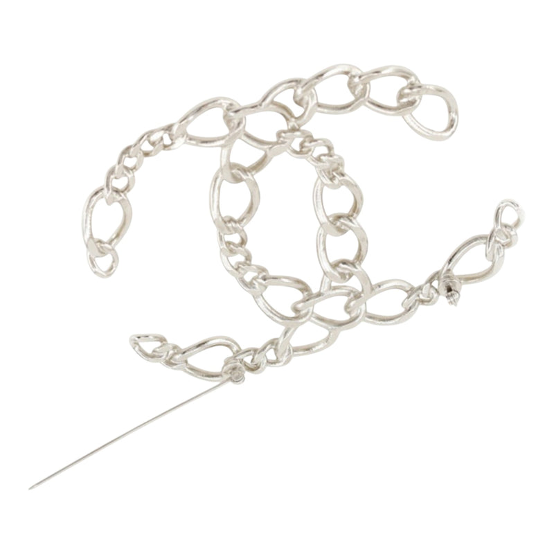 CC Brass Openwork Chain Brooch