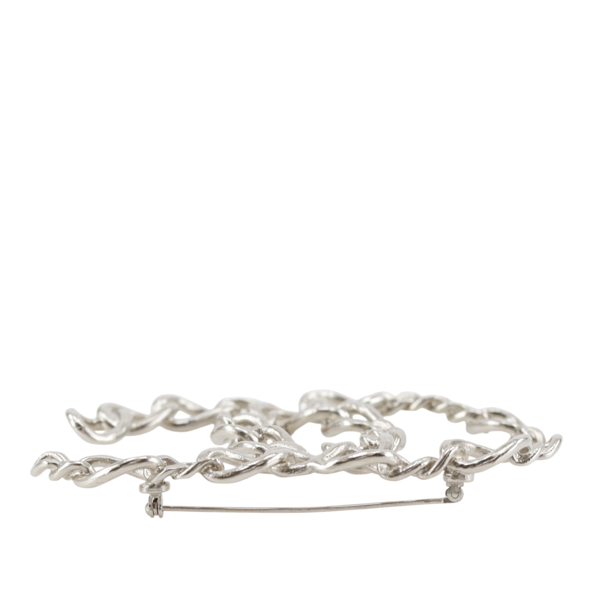 CC Brass Openwork Chain Brooch - Image 4