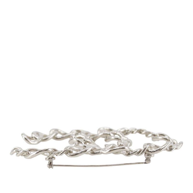 CC Brass Openwork Chain Brooch - Image 4