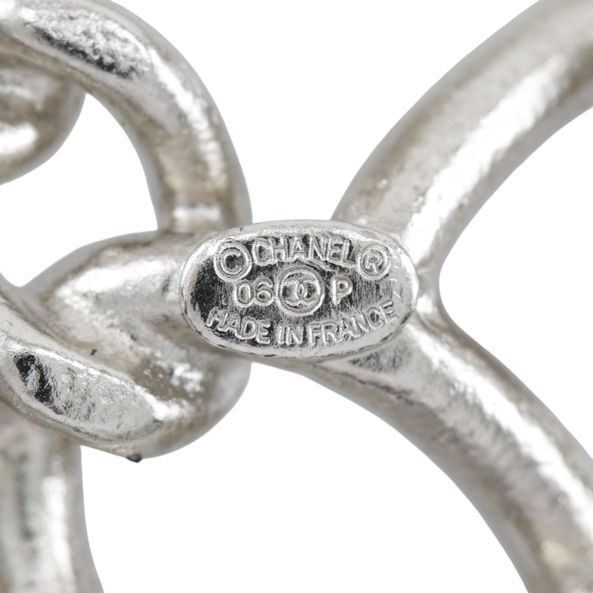 CC Brass Openwork Chain Brooch - Image 9