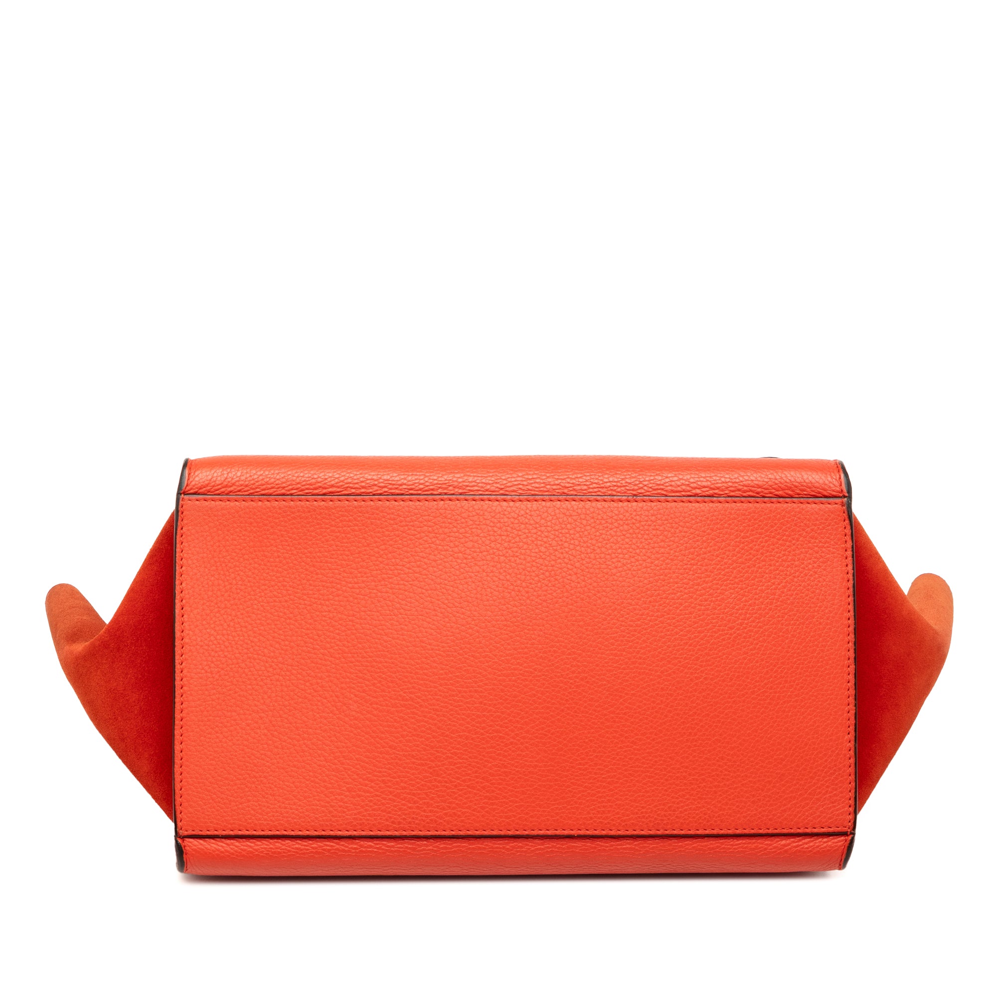 Medium Drummed Calfskin and Suede Trapeze Satchel - Image 3