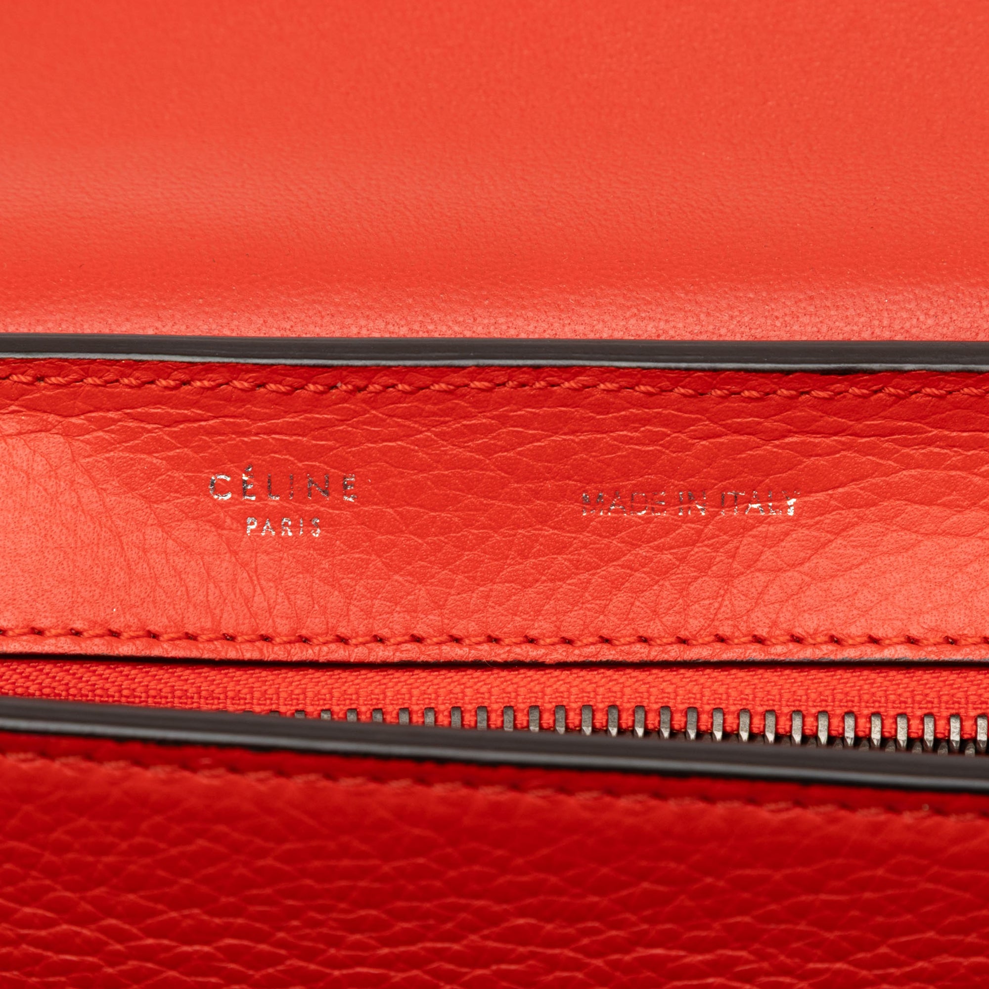 Medium Drummed Calfskin and Suede Trapeze Satchel - Image 5