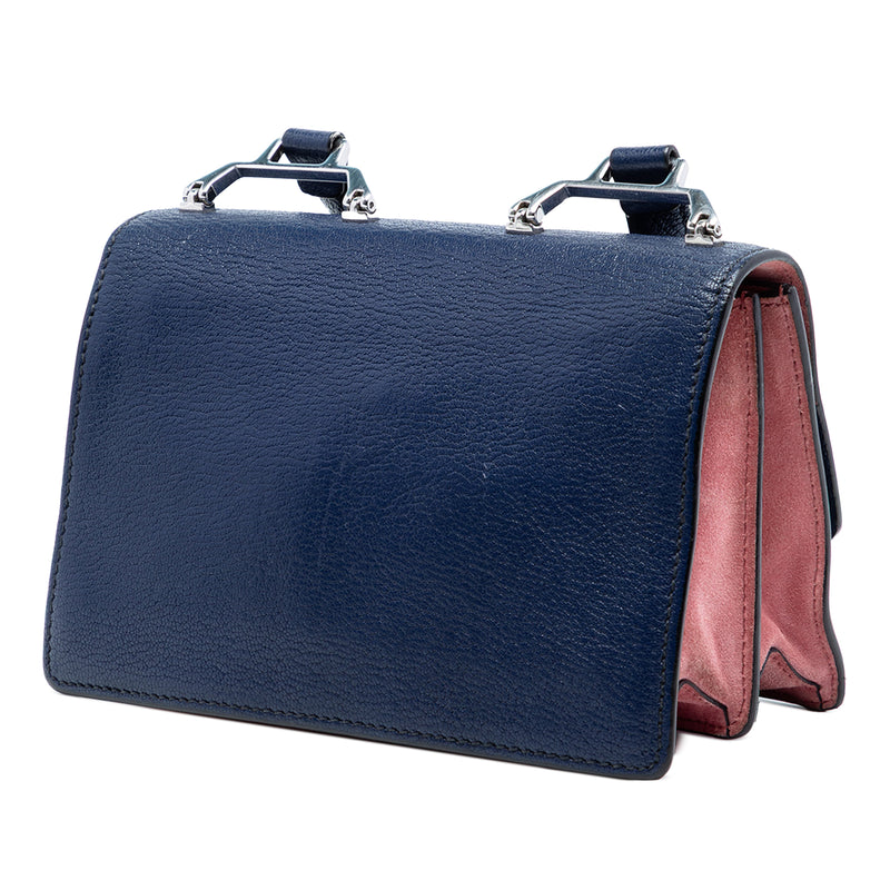 Goatskin Madras Miu Logo Crossbody - Image 2