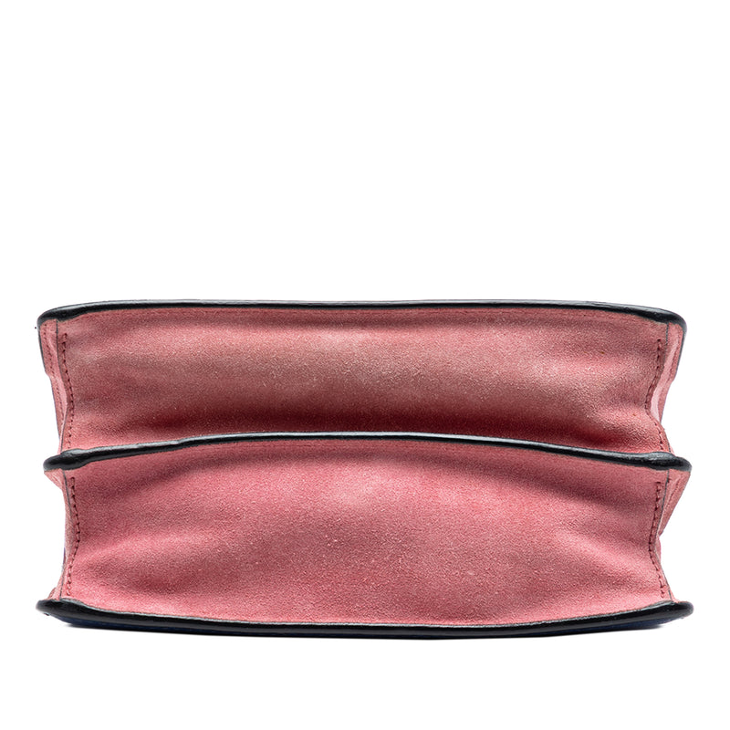 Goatskin Madras Miu Logo Crossbody - Image 3