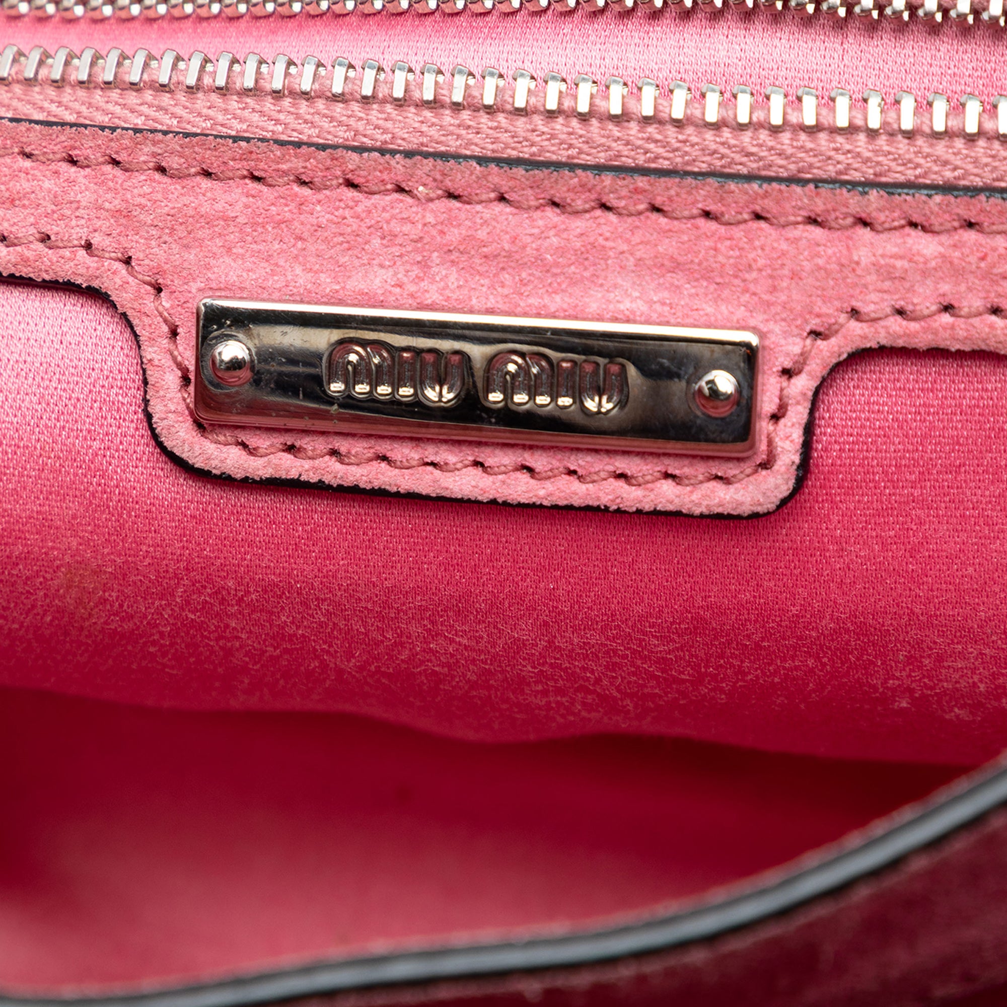 Goatskin Madras Miu Logo Crossbody - Image 5