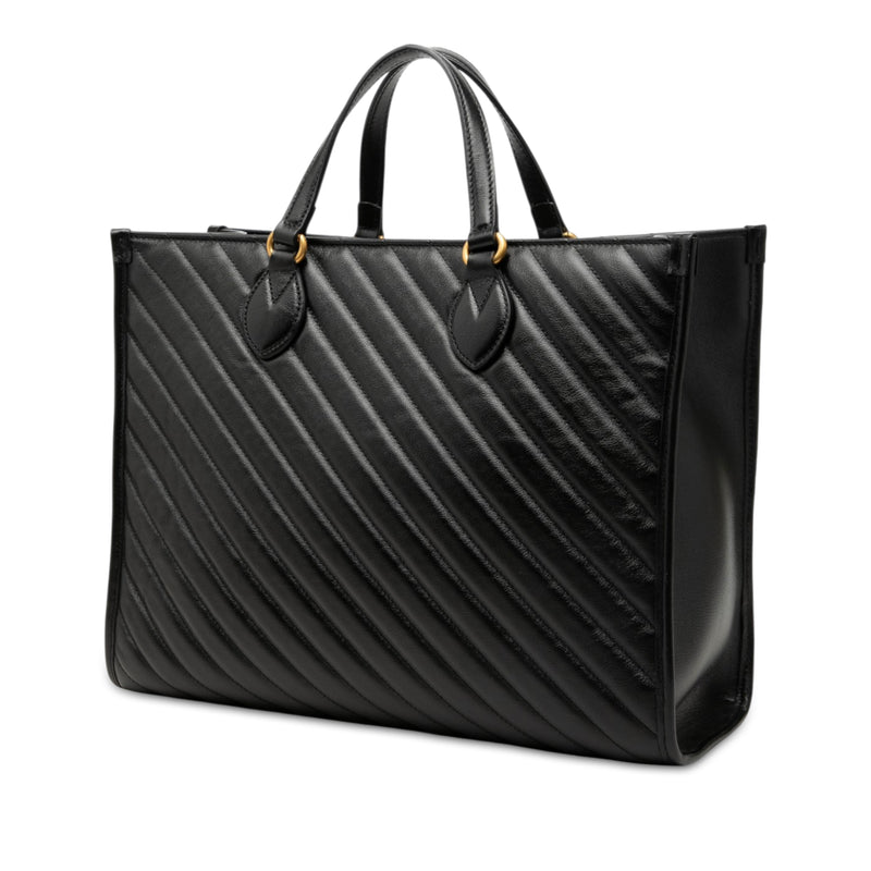 Medium GG Marmont Matelasse Diagonal Calfskin Shopping Tote - Image 2