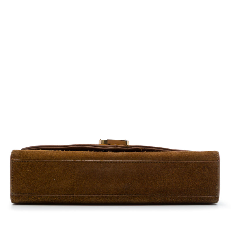 Small Suede Monogram Envelope Crossbody - Image 3