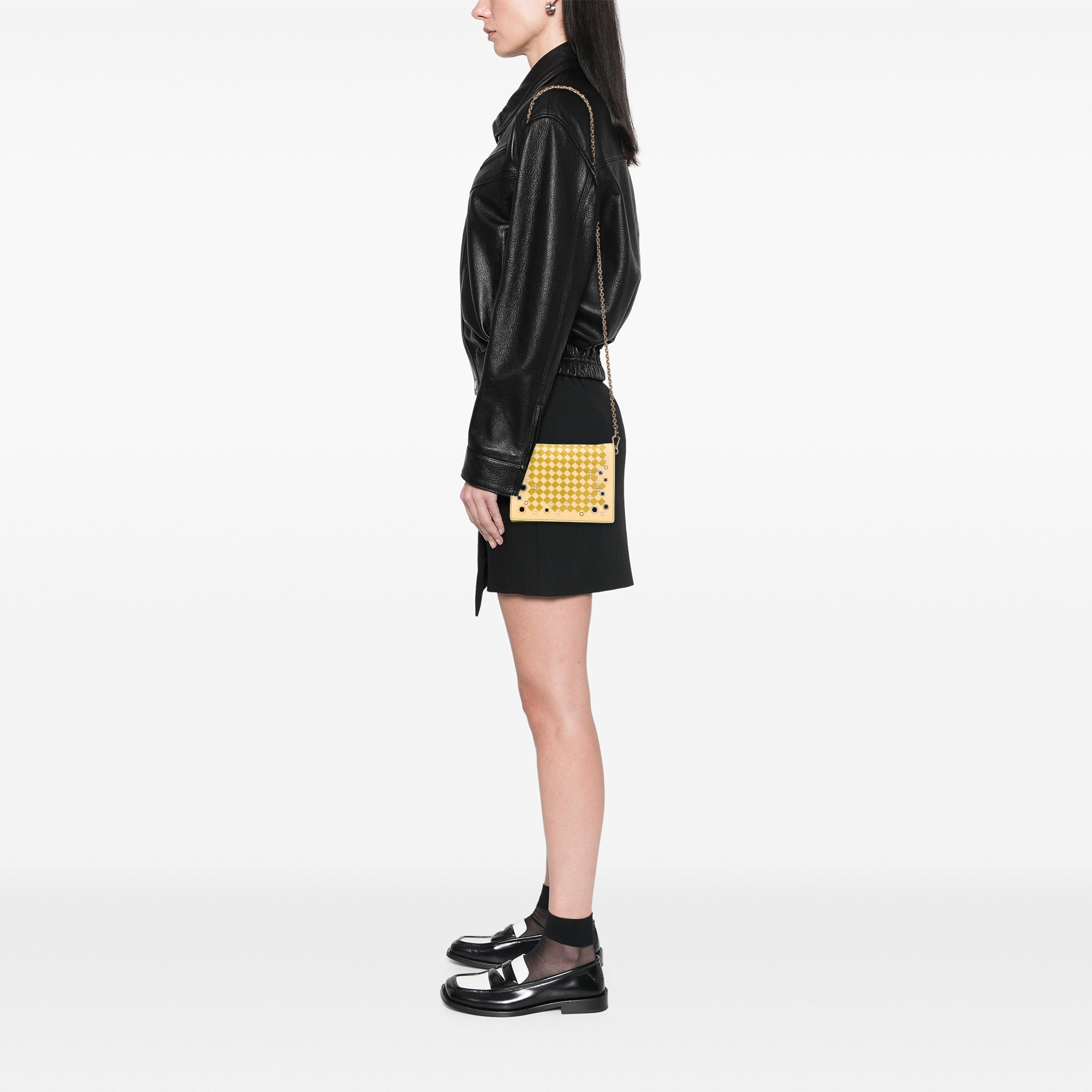 Nappa Intrecciato Studded Wallet on Chain - Image 10