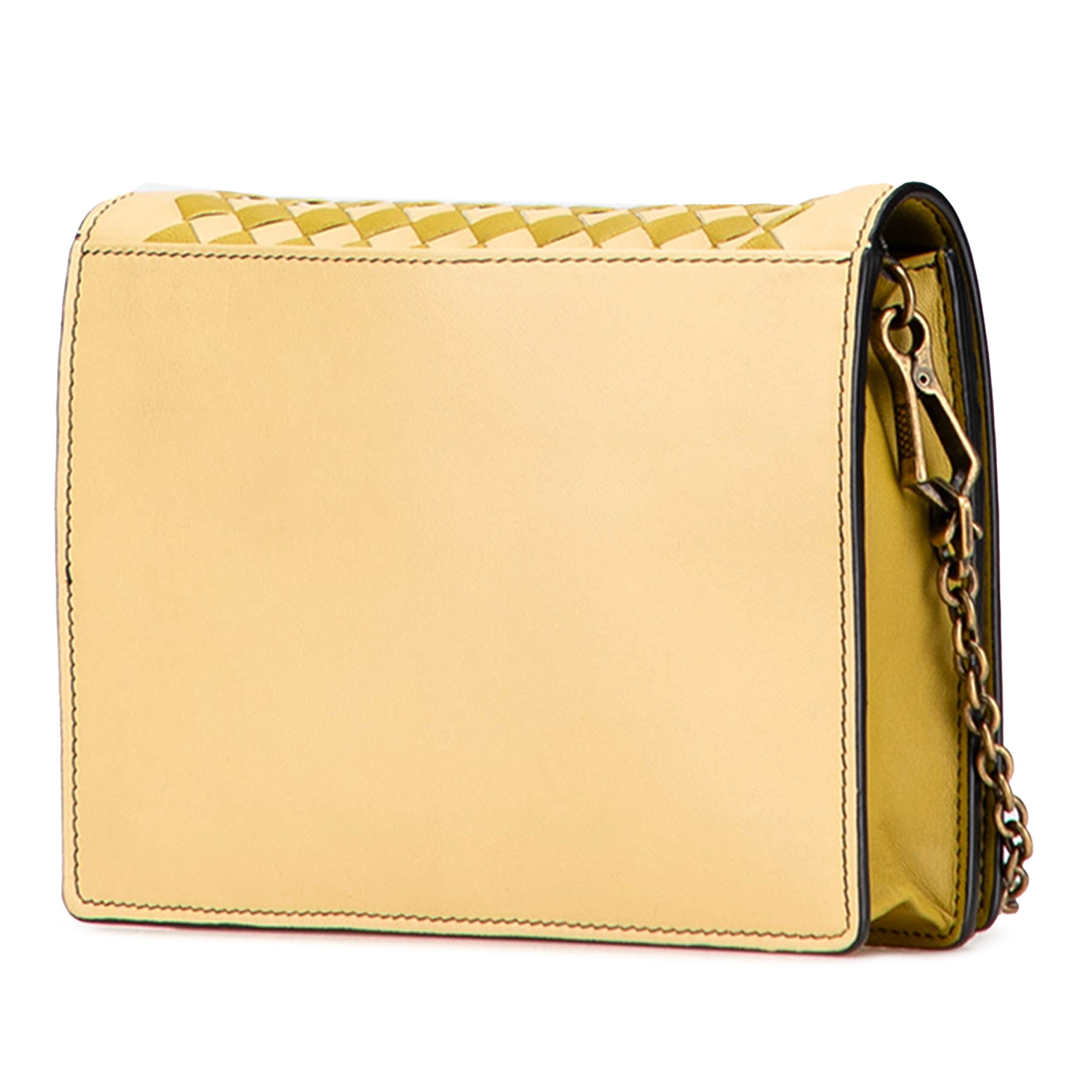 Nappa Intrecciato Studded Wallet on Chain - Image 2