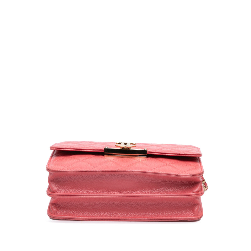 Quilted Caviar Golden Class Wallet On Chain - Image 3