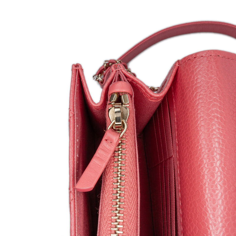 Quilted Caviar Golden Class Wallet On Chain - Image 8