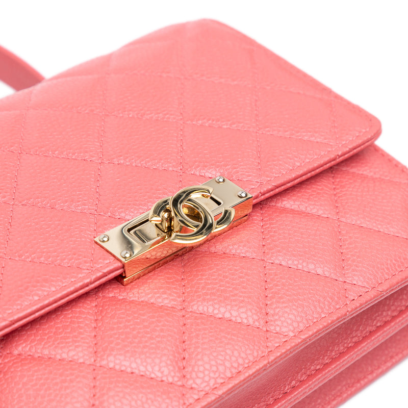 Quilted Caviar Golden Class Wallet On Chain - Image 9