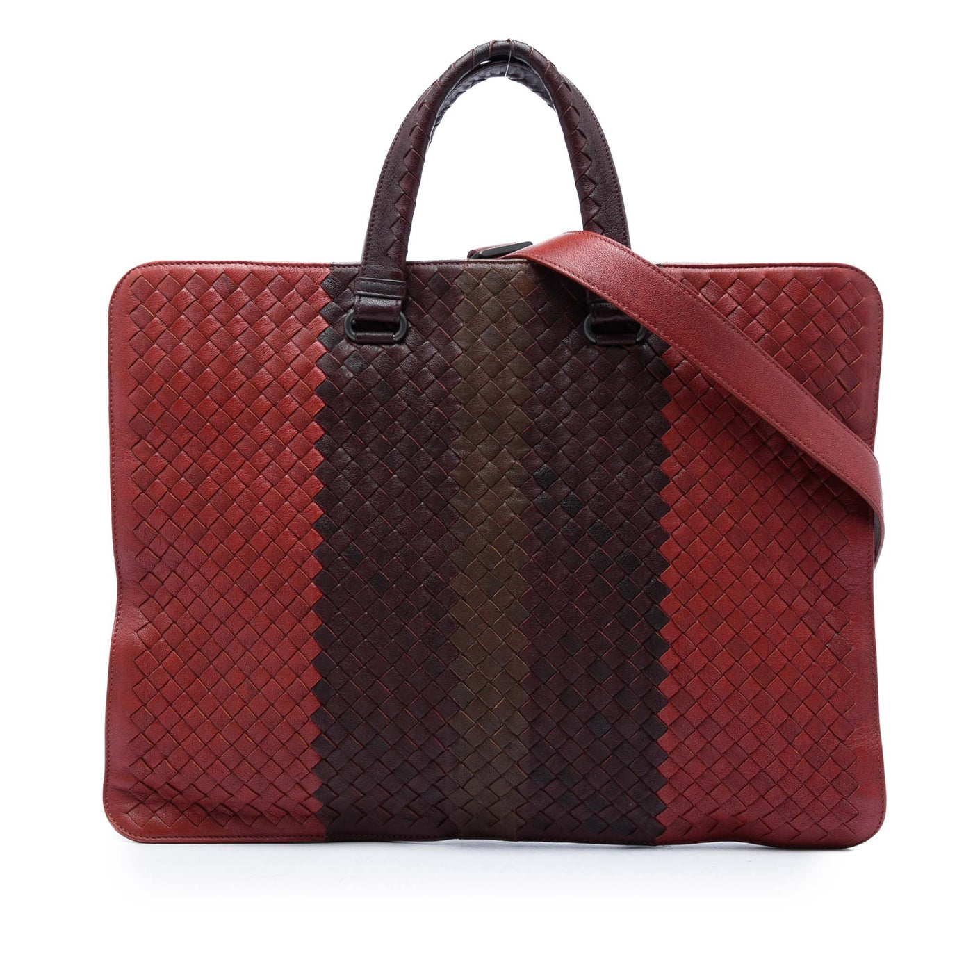 Nappa Intrecciato Club Fume Briefcase - Image 1
