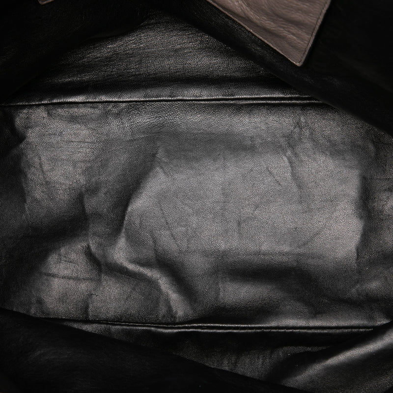Bicolor Cervo Deerskin Side Zip Convertible Tote - Image 4