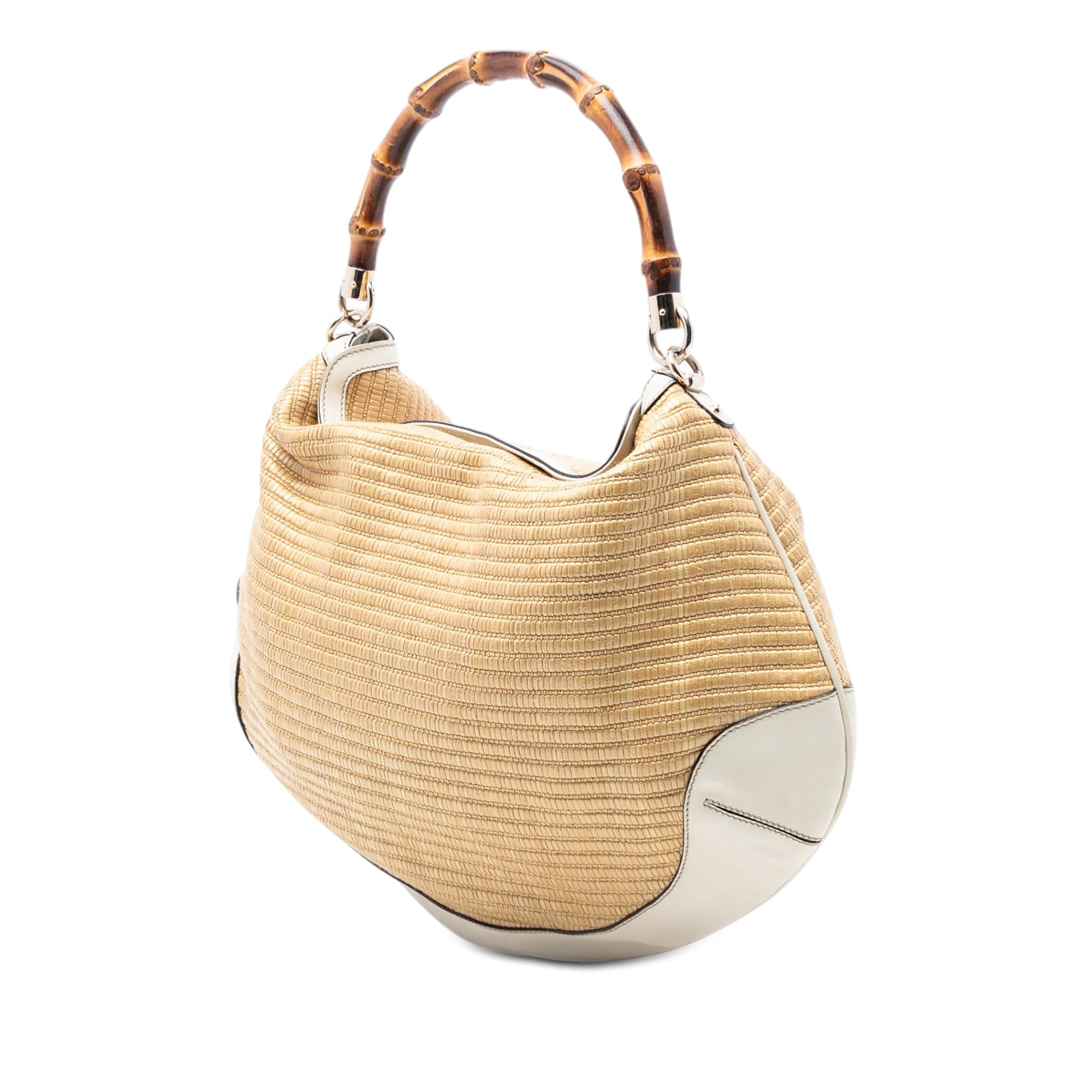 Raffia Peggy Bamboo Hobo - Image 2