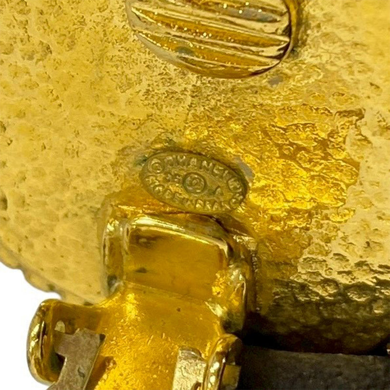 CC Gold Plated Enamel Square Clip On Earrings - Image 6