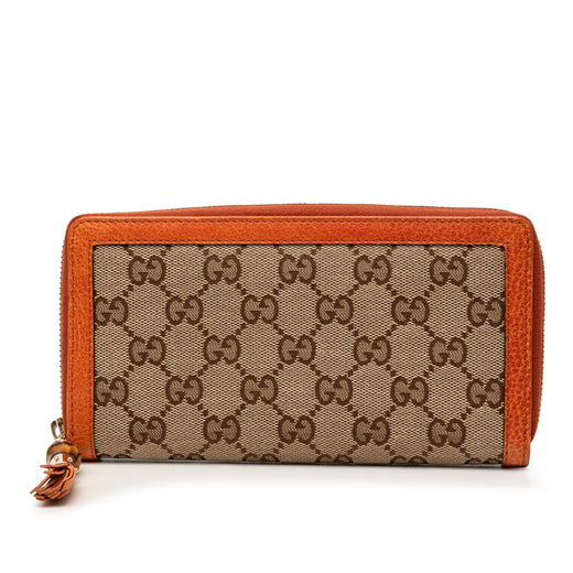 GG Canvas Bamboo Tassel Zip Around Long Wallet - Image 1
