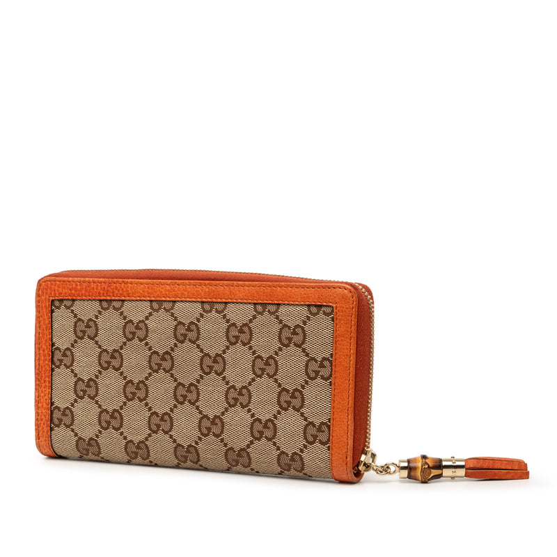 GG Canvas Bamboo Tassel Zip Around Long Wallet - Image 2