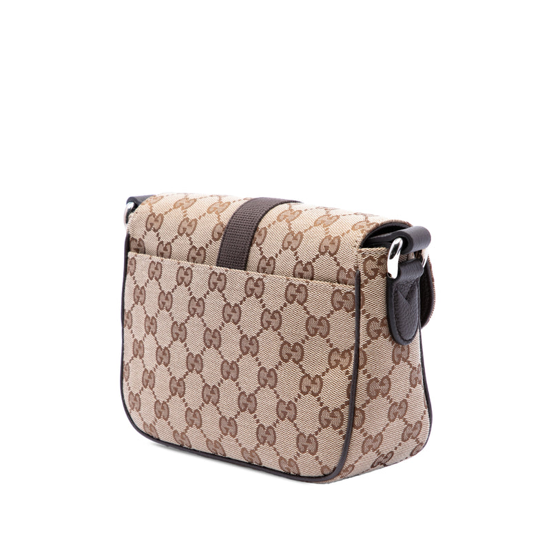 GG Canvas Web Buckle Flap Crossbody - Image 2