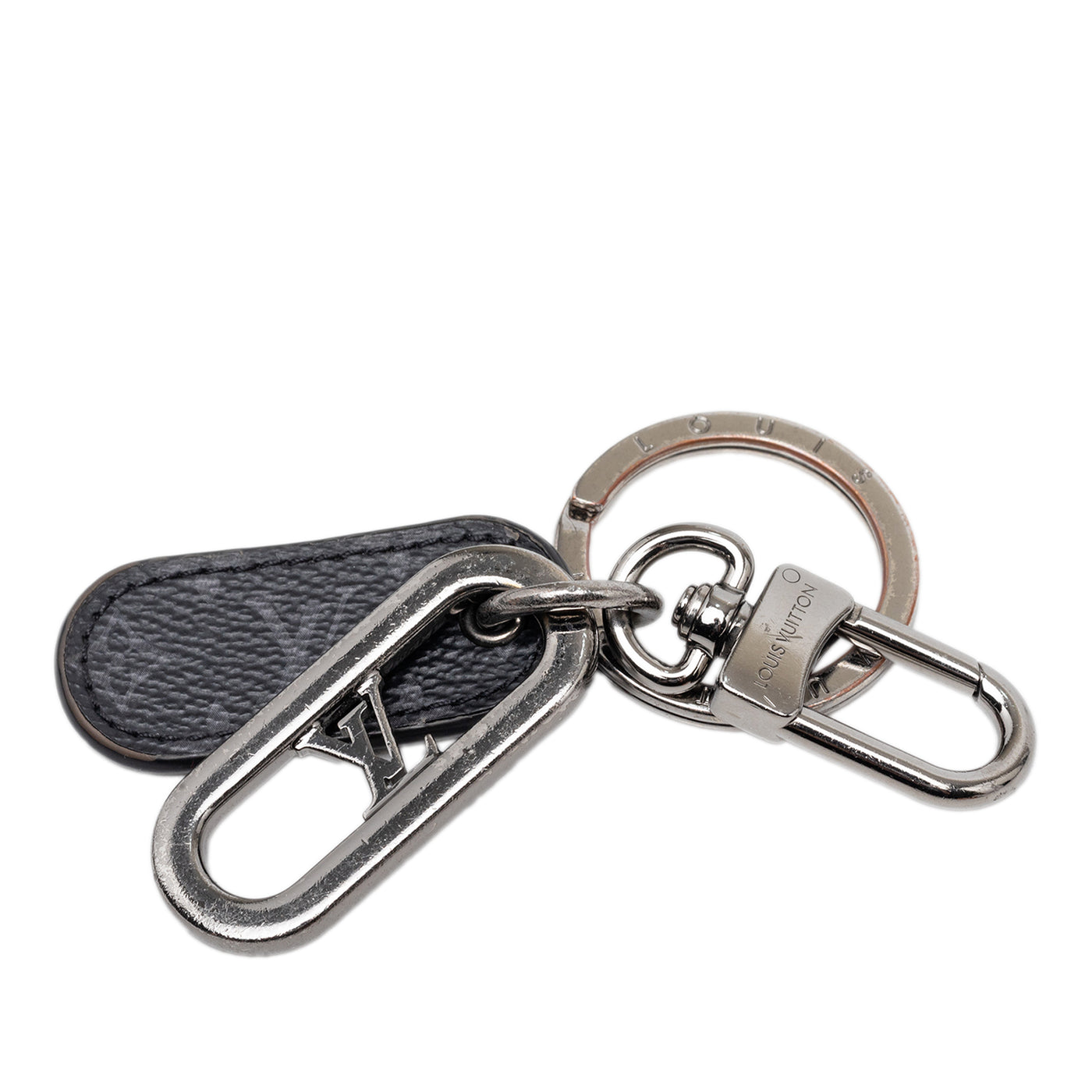 Monogram Eclipse LV Padded Circle Bag Charm And Key Holder - Image 1