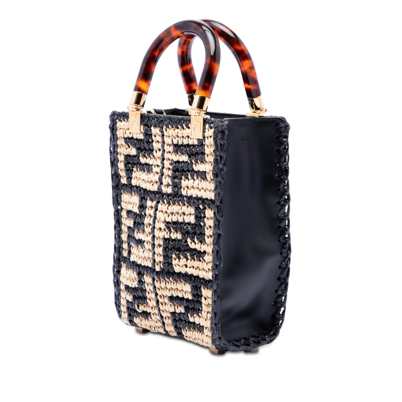 Mini Zucca Raffia Sunshine Shopper Tote - Image 2