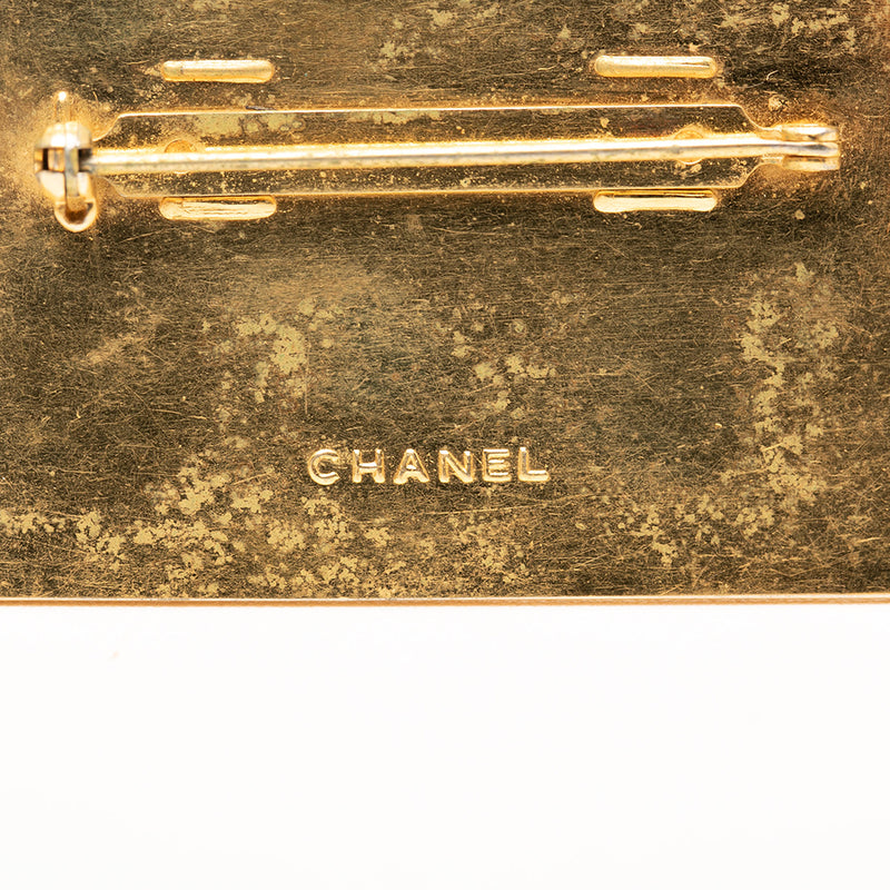 CC Gold Plated Logo Plate Brooch - Image 3