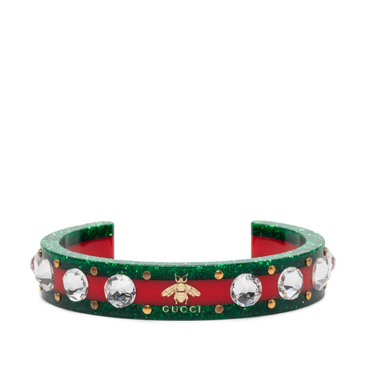 Resin and Strass Web Bee Cuff Bracelet - Image 1