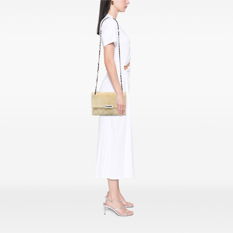 Quilted Suede Retro Label Flap - Image 7