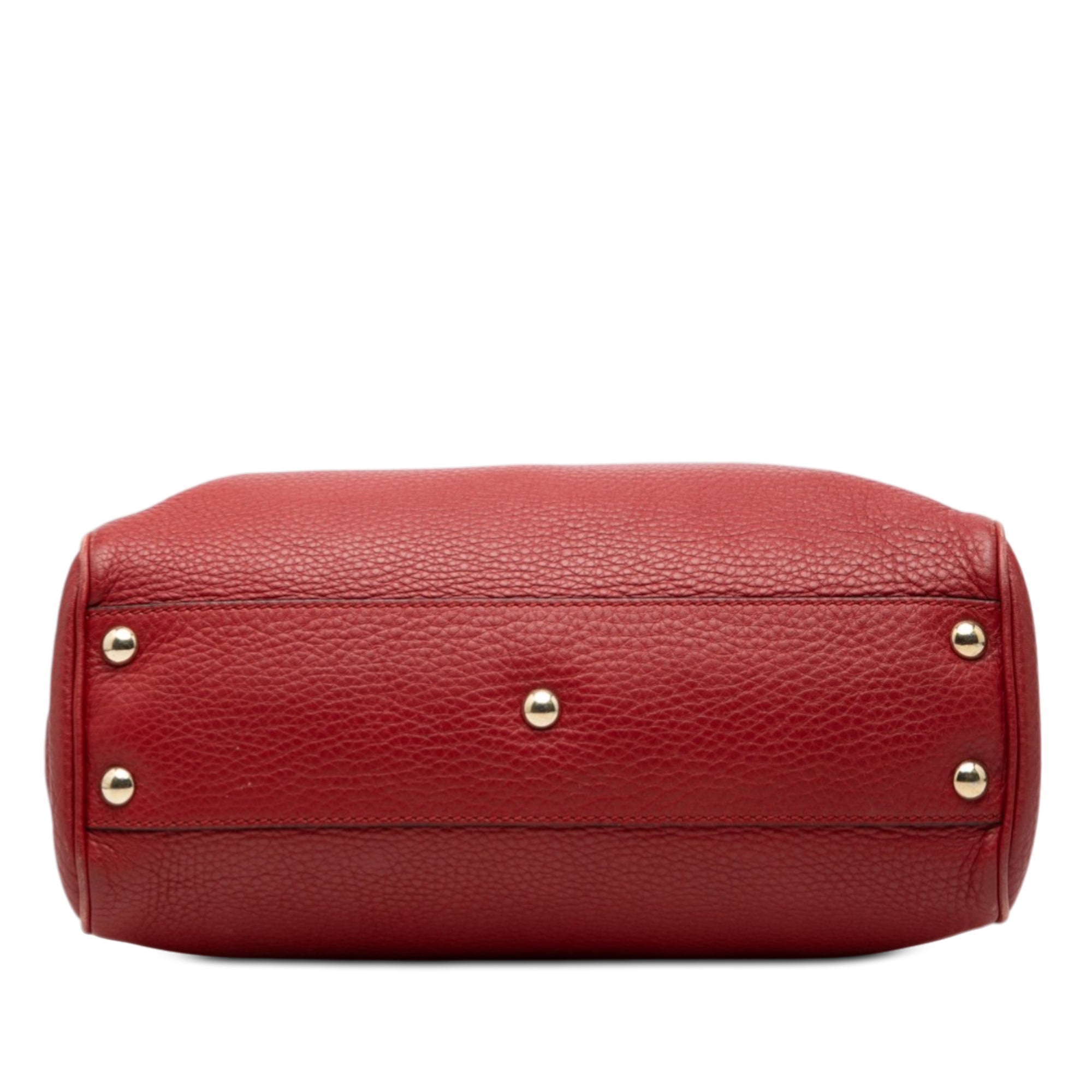 Small Calfskin Bamboo Shopper Satchel - Image 3