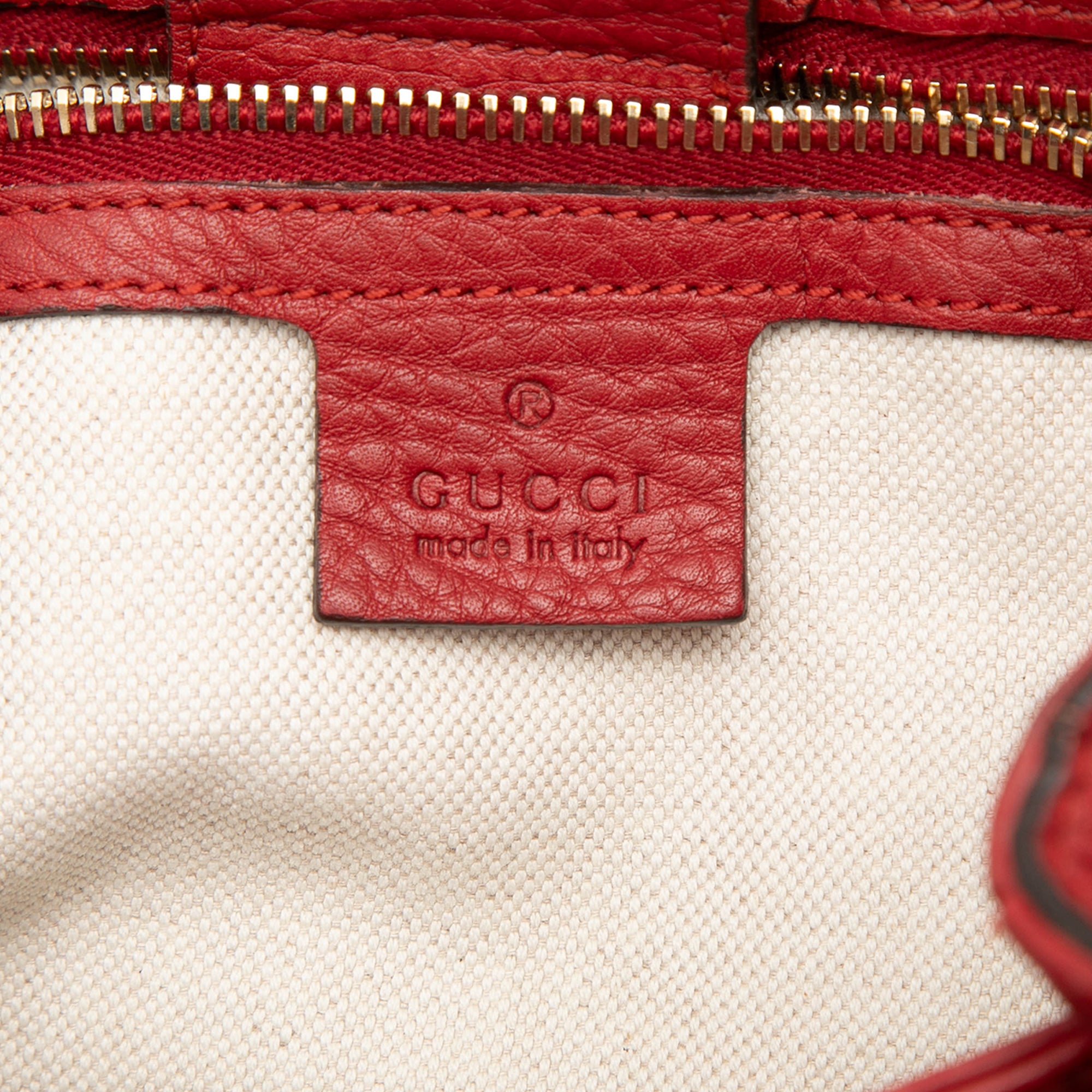 Small Calfskin Bamboo Shopper Satchel - Image 5